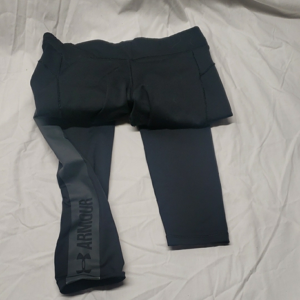 Under Armour Black and Gray Athletic Leggings